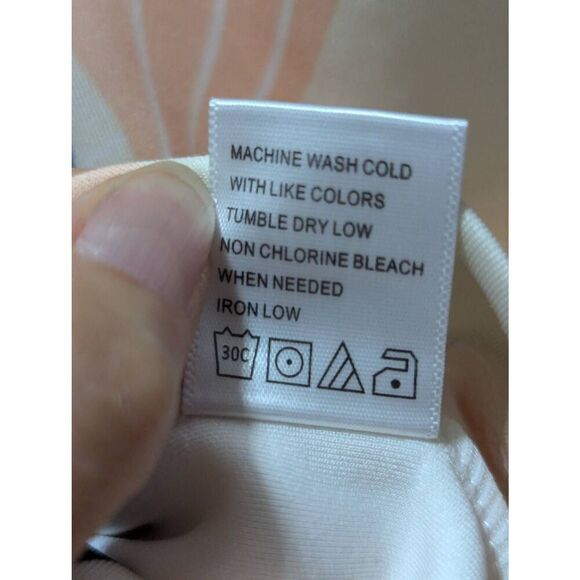 O.T.G. On The Go Women's White & Pink Crewneck Balloon Sleeve Soft Polyester Dre - Picture 8 of 8